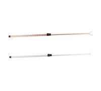 GALPADA Barras Retráctiles para Tender Ropa 2 Piezas de Aleación de Aluminio Tenedor Ajustable, Soporte Resistente para Balcón en Acabado Mate Plata y Dorado, Adecuado para Secar Ropa