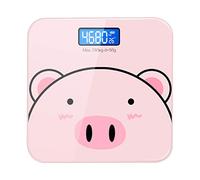 GALPADA Báscula Electrónica en Templado Hogar de Corporal Pantalla Precisa de 2 Decimales, Carga USB y Diseño de Dibujos Animados 0.2-180kg