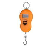 GALPADA Báscula Electrónica Portátil de Gancho Diseño Forma de Calabaza Pequeña Naranja de Energía Ligera y Práctica para Cocina y Pesca sin Batería Incluida