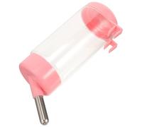 GALPADA Bebedero Colgante para Mascotas sin Goteo Dispensador de Agua para Perros Pequeños Gatos Conejos y Roedores Fácil de Instalar y Prueba de Fugas Color Rosa