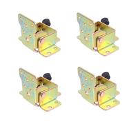 GALPADA Bisagras Plegables 4 Piezas de Hierro para para Patas de Mesa Cierre Automático Doradas, Soporte Resistente Adecuado para Muebles y Sillas Plegables