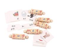 GALPADA Bloques de Letras Inglés para Aprendizaje Montessori Educativo de Bloques Apilables para Bebés y Coordinación Mano-Ojo y Desarrollo Cognitivo