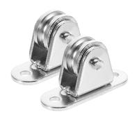 GALPADA Bloques de Polea de Cable de Acero 2 Piezas Poleas Pequeñas Ruedas Lisas para Cuerda Accesorios para Piscina y Cortinas para Elevación y Cambio de Dirección Uso Industrial