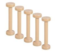 GALPADA Bobinas de Madera Vacías para Manualidades, Carretes de Hilo de Madera Natural 96 Mm X 28 Mm, Pack 5 Unidades, para Macramé, Costura y Proyectos DIY