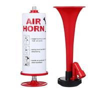 GALPADA Bocina de Aire Portátil Roja para Motos y Vehículos de Transporte, Sonido Fuerte y Multifuncional, Fabricada en Plástico y Metal para Eventos Deportivos