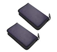 GALPADA Bolsa de CD de PU para 80 Discos, Organizador de Gran Capacidad, Ahorro de Espacio, Fácil de Transportar, Pack de 2 Unidades Color Azul Color Aleatorio