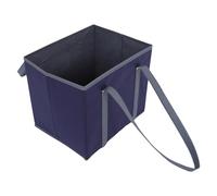 GALPADA Bolsa de Mano Reutilizable Grande de Tela Gruesa Color Azul Oscuro con Asas Largas, Bolsa de Supermercado Portátil y Lavable para Compras, Trabajo y Viajes