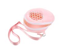 GALPADA Bolsa de Transporte Transpirable para Hámster y Ardilla con Forro de Terciopelo Suave Diseño Versátil para Viaje y Descanso Correa Larga para Llevar al Hombro Grande Rosa para