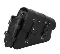 GALPADA Bolsa Lateral para Motocicleta con Brazo Oscilante Derecha, Material PU Resistente, con Portabotellas y Hebilla de Liberación Rápida, Equipaje Funcional para Moto, Bicicleta
