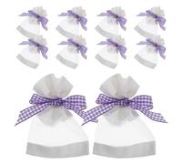 GALPADA Bolsitas De Lavanda Seca 9x12 Cm Bolsas De Organza Ventana Doble De Arpillera Transpirable para Armarios y Cajones Pack De 20 Unidades Aromáticas y Vacías