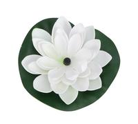 GALPADA Bomba Automática de Plástico para Diseño de Loto Blanco Fuente de Agua Solar Flotante para Circulación Estanque de en Jardín y Peceras Pequeñas
