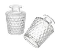 GALPADA Botellas Difusoras de Vidrio para Aromaterapia 2 Piezas, Frascos Vacíos de Perfume de 100 Ml y 150 Ml, Difusores de Aceites Esenciales Diseño de Diamante Invertido, para Hogar