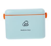 GALPADA Botiquín De Primeros Auxilios Pequeño De Doble Capa, Caja De Medicamentos Portátil Asa, Gran Capacidad, Resistente y Translúcido, para Hogar, Viajes y Oficina, Modelo Azul y Naranja