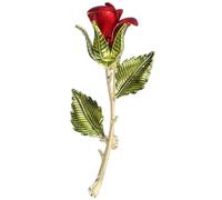 GALPADA Broche de Aleación en Forma de Rosa para San Valentín, 1 Pieza, Ramillete Decorativo Delicado, Pin Floral para Ropa Femenina, Obsequio Romántico para Enamorados