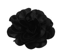 GALPADA Broche de Flor Grande de Tela Negro Prendedor de Solapa Ligero y Resistente Accesorio Floral para Bodas Fiestas y Eventos Diseño Hecho a Mano Broche Floral Decorativo para