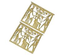 GALPADA Broche De Moda Vintage y Creativo En Forma De Templo Egipcio, Acabado Mate Dorado, Pequeño y Ligero, Para Mujer, Uso Diario y Eventos Profesionales, Paquete De 2 Piezas