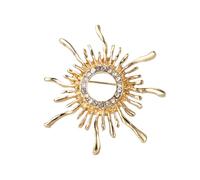 GALPADA Broche Flor Del Sol Broches Encanto Decoraciones De Girasol Aduana Tucker Piedra De Nacimiento Conmemorativa Arco Margarita Mancha Pin Solapa Sol Pines Aleación Oro, Metal, No Gemstone