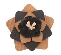 GALPADA Broche Floral De Madera Hecho A Mano - Pin De Solapa Para Hombre - Ramillete De Traje Con Diseño Elegante Accesorio Ideal Para Bodas Y Eventos Especiales