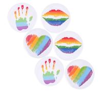 GALPADA Broches De Esmalte y Alfileres De Sombrero Arcoíris, Broche De Metal Para Ropa, Accesorios Para Mochila y Chaquetas, Pin De Solapa Pequeño y Duradero Para Orgullo Lgbtq, 6 Piezas