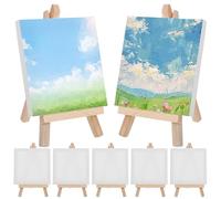GALPADA Caballete de Pintura Caballete de Artista de Madera y Tela, Blanco, para Lienzo, Mantiene el Lienzo Firme, para Pintar en Clases Espacios Pequeños, para Artistas Principiantes