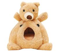 GALPADA Cabaña Robusta para Hámster en Forma de Oso, Cama de Algodón sin Olor Que Mantiene Mascotas Cómodas en Jaulas y Otros Lugares