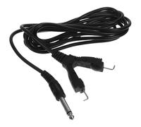 GALPADA Cable de Clip Negro de Silicona y Cobre de 2,5 Metros para Máquina Conexión Mono Estándar, Resistente y Flexible para Uso Profesional de Tatuaje