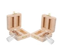 GALPADA Caja de Almacenamiento de Cabello Fetal y Cordón Umbilical para Bebés Cajas de Recuerdos de Cortes de Pelo Recuerdos de Nacimiento para Niñas Madera