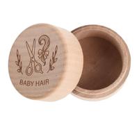 GALPADA Caja de Madera Beige para Conservar Cabello, Cordón Umbilical y Dientes de Ñiño, Protección contra Deformaciones y Soporte, Adecuado para Nuevos Padres y Uso Junto a Álbum de