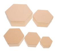 GALPADA Caja De Obsequio Hexagonal Vacía Cajas De Obsequio De Papel Kraft Con Tapa Para Envolver Perfumes o Empacar Dulces Festivales