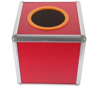 GALPADA Caja de Sorteo Pequeña de Aleación Resistente para Jardines de Infancia Diseño Opaco Rojo sin Letras Color