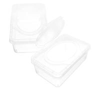 GALPADA Caja Dispensadora de Toallitas Húmedas para Bebés Transparente con Tapa, 2 Piezas, Resistente Pp, Portátil para Viaje y Uso Doméstico, Adecuado para Cuidado Infantil y Cambio