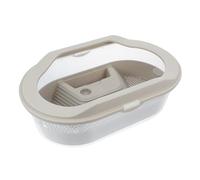 GALPADA Caja para Tortugas Plástica Doble con Diseño Profundo y Superficie Lisa Terrario Práctico para Reptiles Tanque Ecológico con Plataforma de Secado Hogar para Crianza y Alimentación