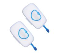 GALPADA Caja Porta Toallitas Ñiño Portátil 2piezas Azul de Pp Ligera y Práctica para Almacenamiento Limpio, Adecuado para Llevar en Bolsa o Colgar en Cuna