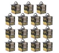 GALPADA Cajas de Obsequio para Graduación 15 Piezas Mini con Forma de Birrete Negro, Cajas Apilables de Papel para Dulces y Recuerdos, Ideales para Fiesta y Decoración de Mesa