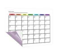 GALPADA Calendario Mensual de Pizarra Autoadhesiva Pvc 30,5x40,6 Cm Pegatina Borrable Reutilizable para Oficina, Escuela y Hogar Organizador de Tareas Semanal de Borrado en Seco