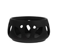 GALPADA Calentador de Té Cerámico Negro para Hogar y Oficina, Base Soporte para Tetera, Calentador Retro Práctico para Calentar Té y Alimentos, Accesorio Resistente y Decorativo