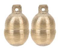 GALPADA Campanas para Collar de Perro de Latón 2 Piezas, Campanas para Mascotas Resistentes y Ligeras, Adorno Decorativo Multifuncional para Perros, Ovejas y Ganado, Uso en Exteriores