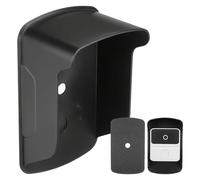 GALPADA Carcasa Metálica para Timbre de Exterior Diseño Precortado y Orificios para Cableado, Protector para Puerta de Acceso al Aire Libre Funda Resistente Lluvia