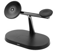 GALPADA Cargador Magnético Inalámbrico de Escritorio 15w para Auriculares y Teléfonos, Diseño Elegante en Abs Carga Multidispositivo y Función Manos Libres para Oficina