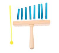 GALPADA Carrillón De Viento De 8 Notas Con Tubos Sólidos De Aluminio, Color Azul Intenso, Instrumento De Percusión Con Baqueta Para Niños y Educación Musical