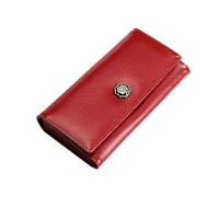 GALPADA Cartera Larga De Cuero Multiusos Gran Capacidad para Mujeres y Niñas Monedero Billetera Señora Roja