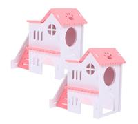 GALPADA Casa Pequeña para Hámsters y Jerbos, Escondite Cálido y Silencioso de PVC, 2 Piezas para Mascotas Pequeñas, Adecuado para Villa y Refugio Seguro