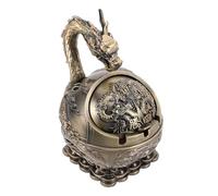 GALPADA Cenicero de Dragón Vintage con Tapa Antiolores Diseño de Bronce Antiguo Cenicero sin Humo para Escritorio Casa y Oficina Regalo Elegante y Decorativo
