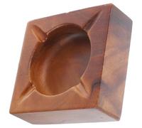 GALPADA Cenicero de Madera Marrón Diseño Estable y Forma Sencilla para Decoración Vintage en Mesa y Colección Personal