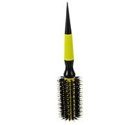 GALPADA Cepillo de Pelo Portátil Cerdas de y Nylon Rodillo Redondo Mango Antideslizante de Madera y Aluminio, Adecuado para Ondas y Viajes