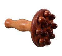 GALPADA Cepillo Masajeador Meridiano de Madera 12 Dientes para Masaje Corporal y Abdominal Palo de Masaje Raspador Manual Compacto Herramienta Terapéutica para Aliviar Tensión y Mejorar