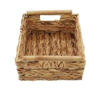 GALPADA Cesta de Ratán Sintético Asas para Almacenamiento y Decoración, Base Plana, Adecuado para Organizar Juguetes y Pan en Dormitorio o Hotel