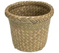 GALPADA Cesto de Basura Tejido Original L (21x18 Cm) en Material Natural, Cesta Multifuncional para Guardar Papelera y Organizar Dormitorio, Papelera Tejida para Cocina y Almacenaje