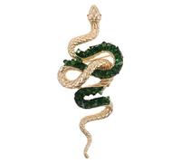 GALPADA Chic Snake Brooch with Rhinestones for Women and Men Retro Snake Lapel Pin Decoration Versatile Jacket and Suit Accessory