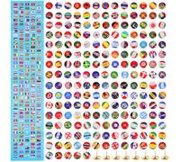 GALPADA Chinchetas Metálicas de Mapa del Mundo 200 Banderas Nacionales para Tableros de Corcho y Oficina